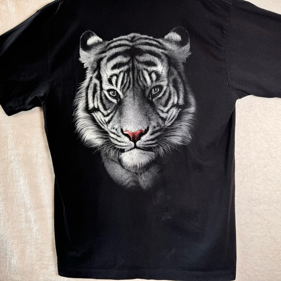 Rock Chang black t shirt double sided tiger print large - Picture 8 of 13